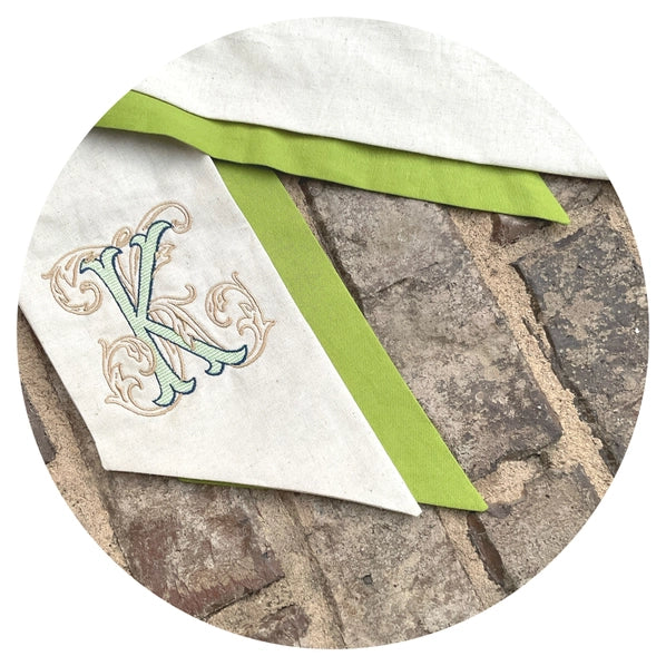 Customized Linen Wreath Sashes