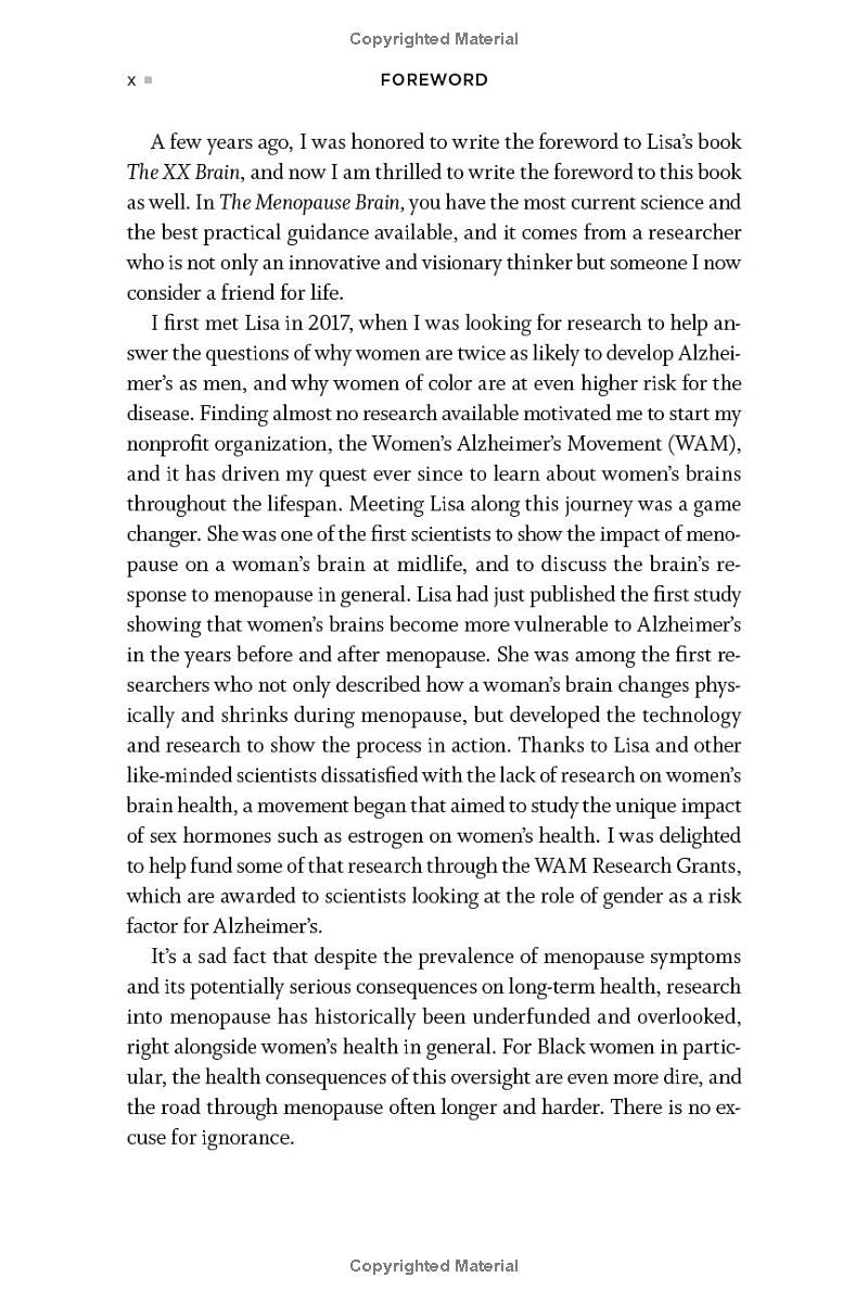 The Menopause Brain by Lisa Mosconi, PhD
