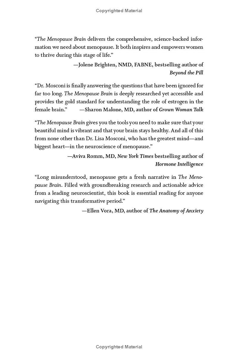 The Menopause Brain by Lisa Mosconi, PhD