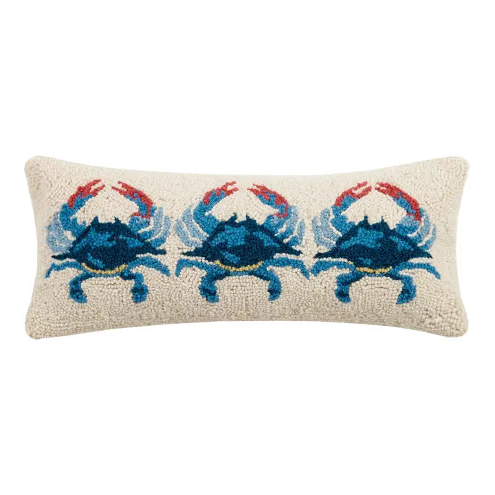 Blue Crabs Hook Lumbar Pillow