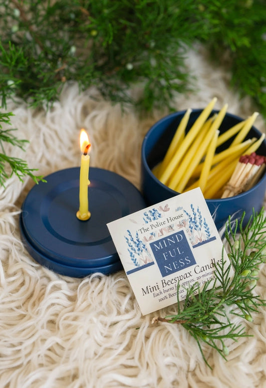20-Minute Mindfulness Beeswax Candles (Set of 20)