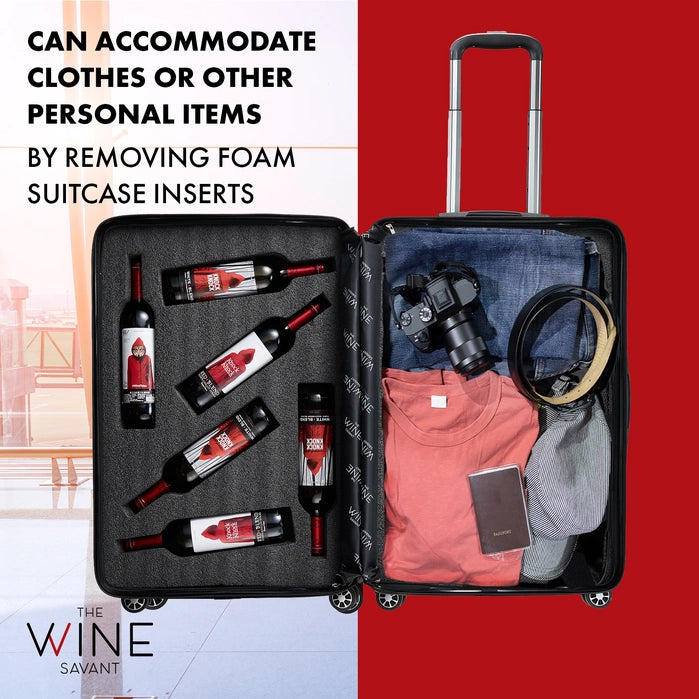 12-Bottle Wine Suitcase, TSA approved