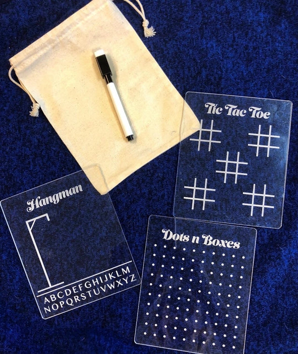 Acrylic Dry-Erase Travel Games