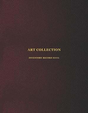 Art Collection Inventory Record Book