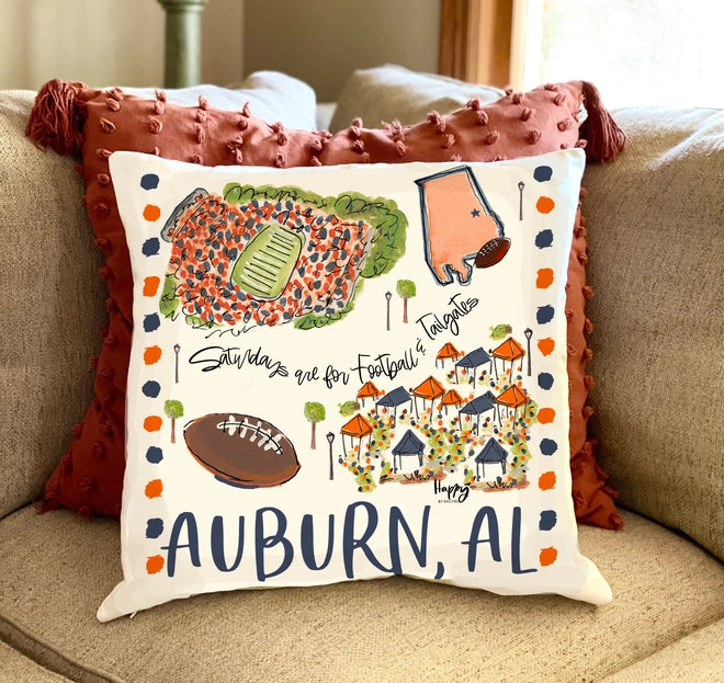 Auburn Double-Sided Collegiate Throw Pillow