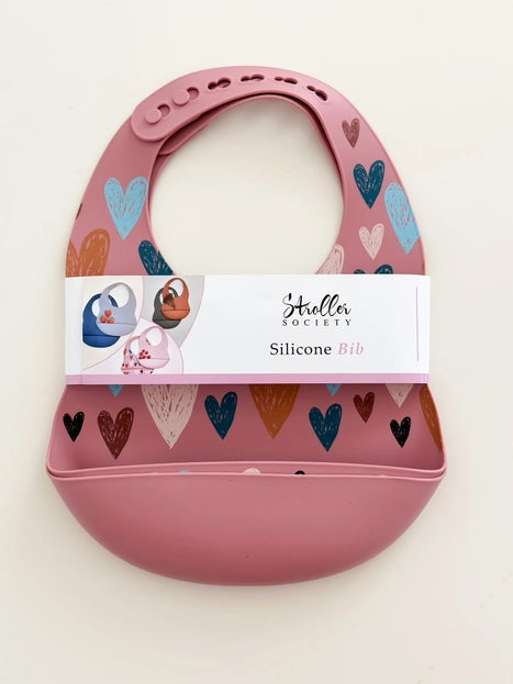 BPA-Free Silicone Baby Bibs 2-Pack (dusty rose)