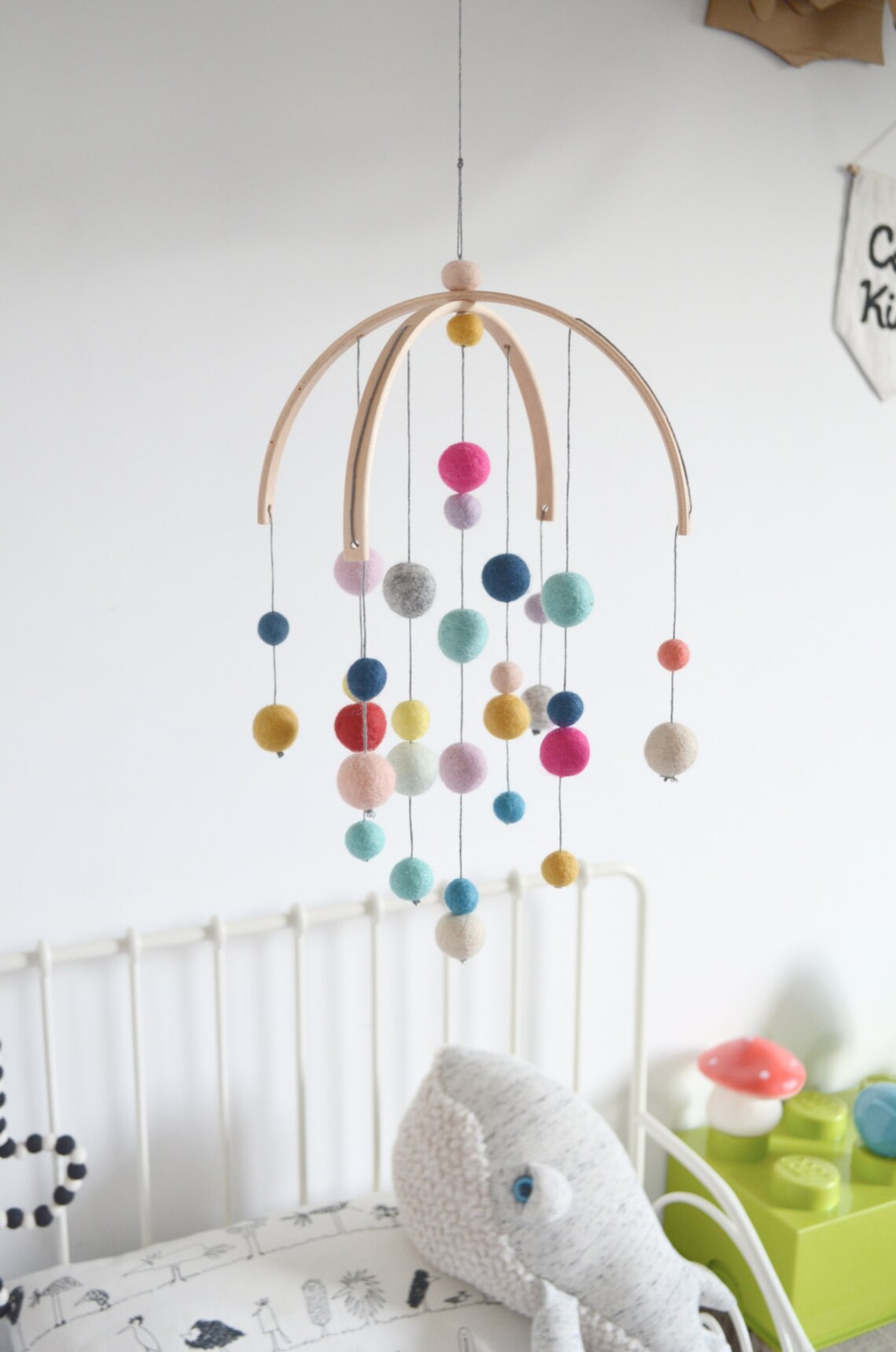 Baby Mobile | Colorful Felt Balls