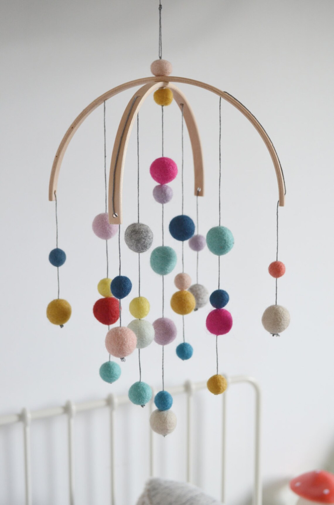 Baby Mobile | Colorful Felt Balls