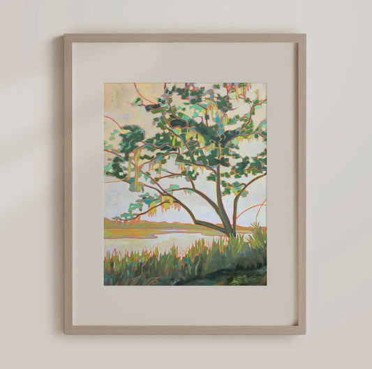 “Evergreen Oaks” by Mary Benson, Signed Giclee