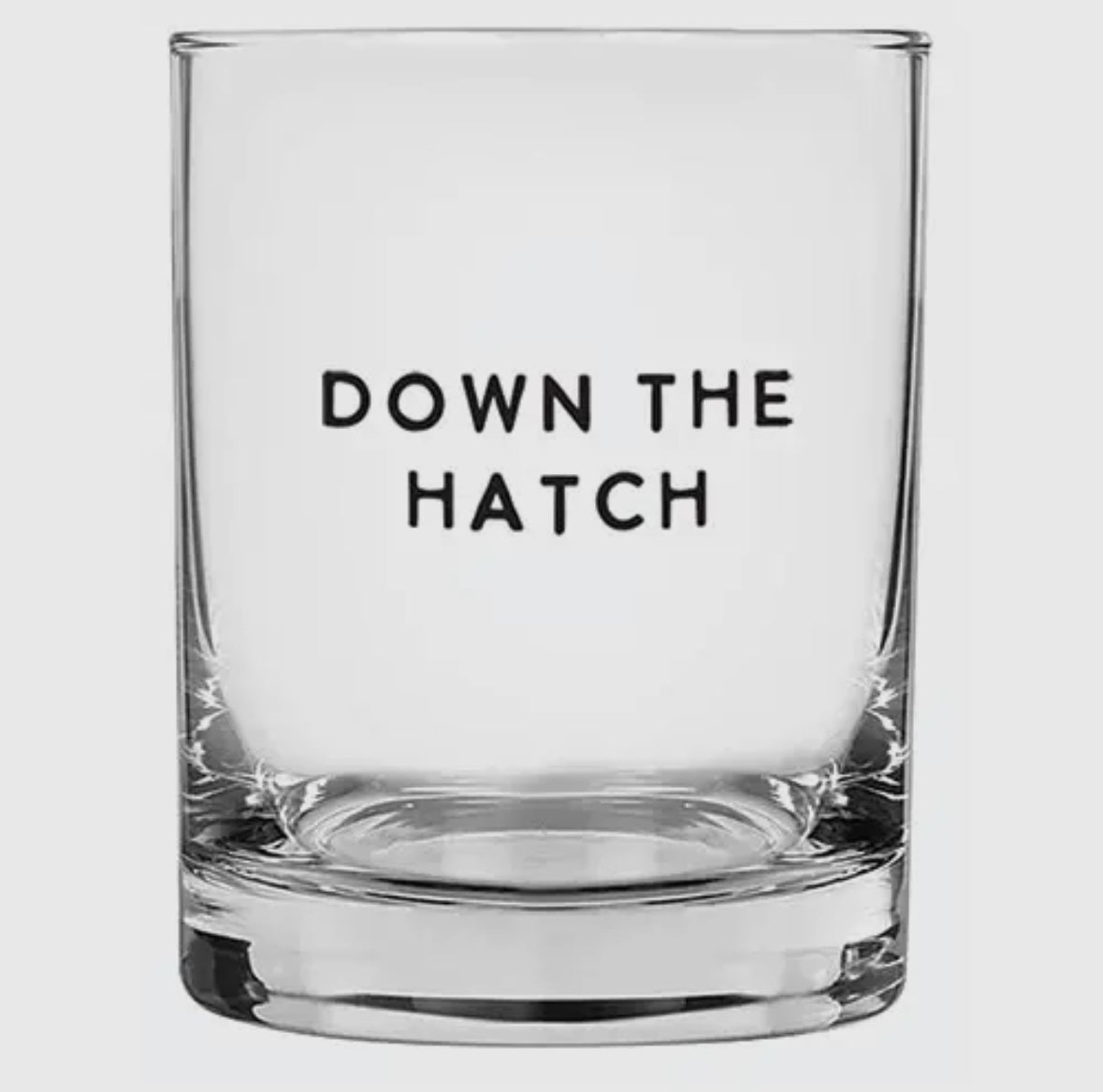 “Down the Hatch” Old Fashioned Glasses