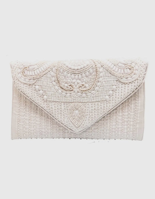 Beaded Envelope Bridal Clutch