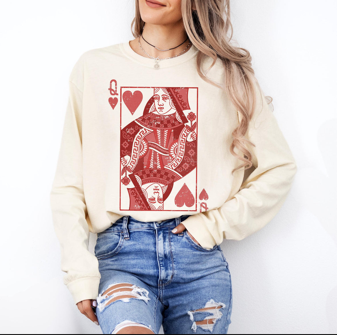 Queen of Hearts LS Tee