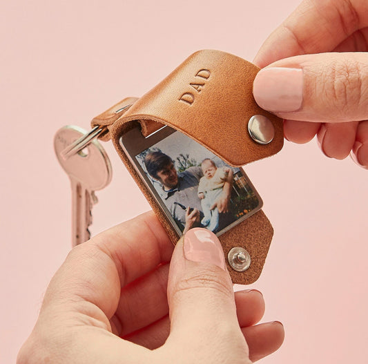 Personalized Leather Photo Keyring