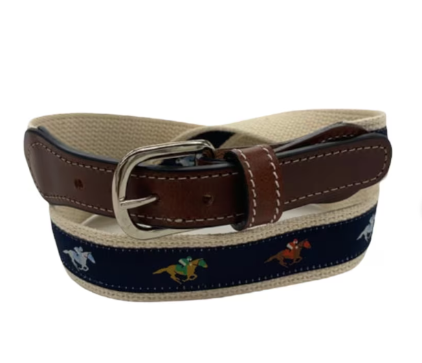 Kentucky Derby Men's Leather Belt