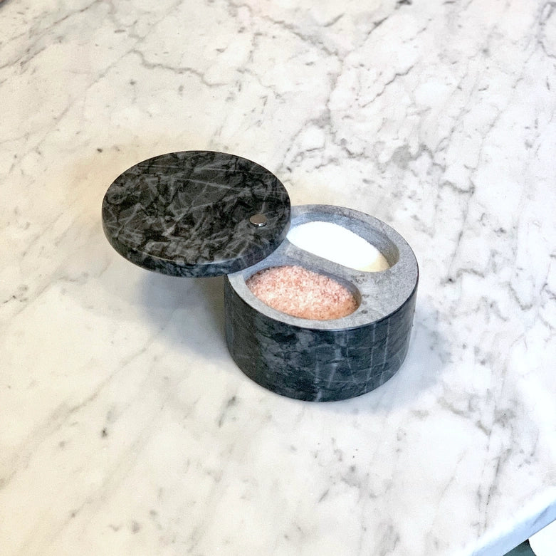 Marble Dual Salt + Pepper Cellar