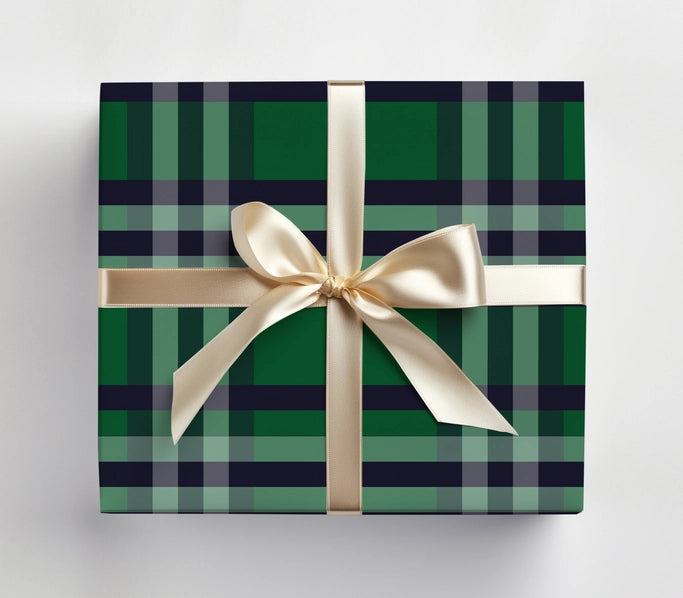 Blue Tartan Gift Wrap/Bags