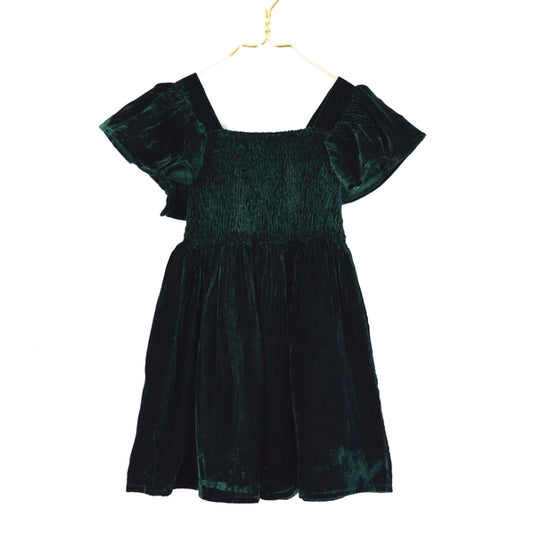 Girls | Mommy & Me Velvet Smocked House Dress (3 colors)