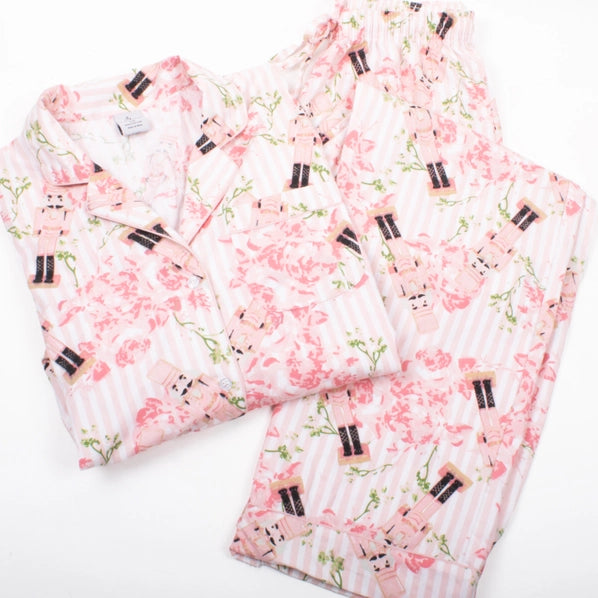 Rose Nutcracker 2-pc Cotton Flannel Pajamas