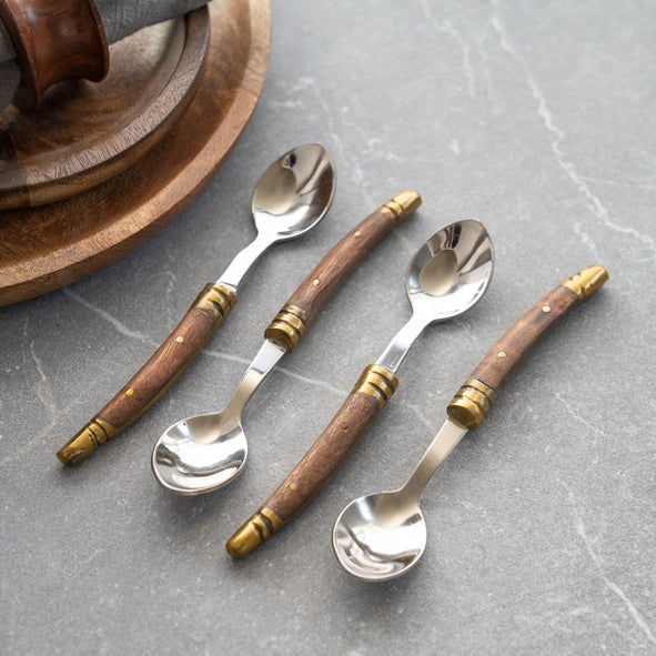 Driftwood + Gold Coffee Spoons