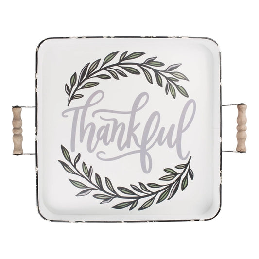 Thankful Enamel Tray