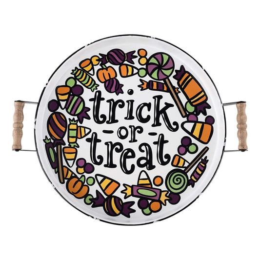 Trick or Treat Candy Enamel Tray