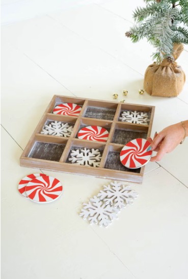 Holiday Wooden Tic Tac Toe