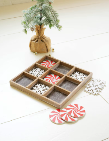 Holiday Wooden Tic Tac Toe