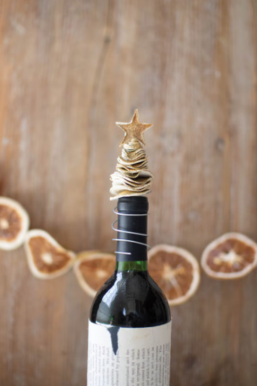 Dried Orange Peel Christmas Tree Wine Topper