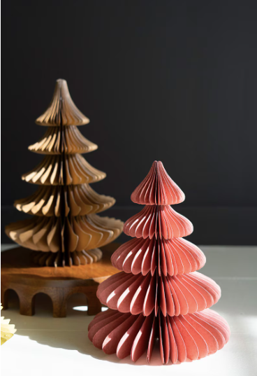 Jewel Tone Paper Accordion Christmas Trees (Set of 6)