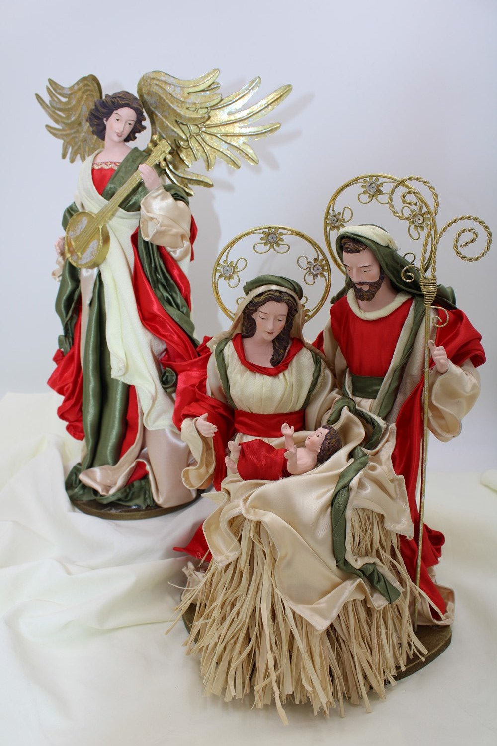 Heirloom Handmade Fabric Nativity