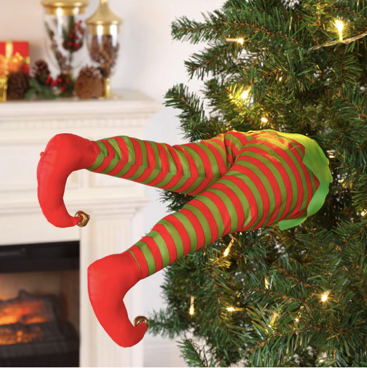 Animated Elf Tree Kickers by Mr. Christmas