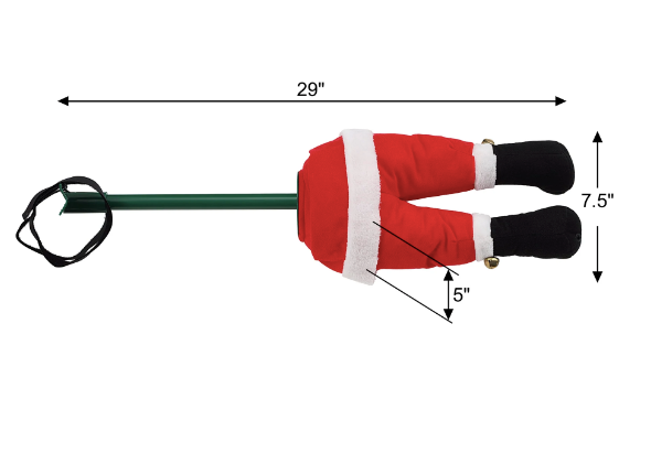 Animated Santa Tree Kickers by Mr. Christmas