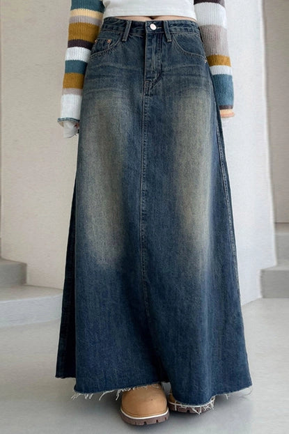 High Waist Denim Skirt