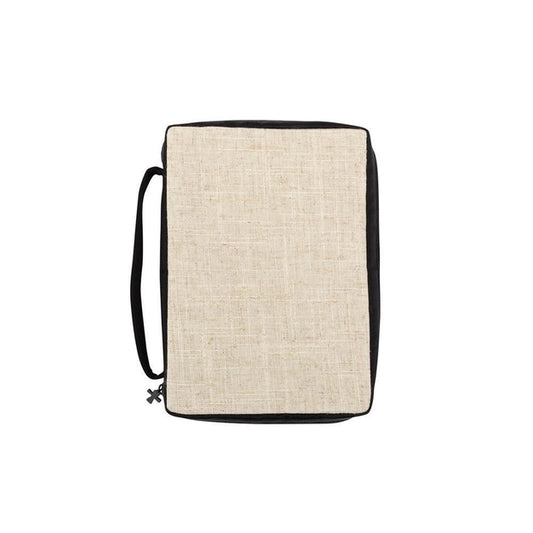 Linen Bible Carrier (black accents)