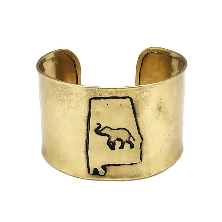 Antique Brass Elephant Cuff