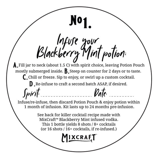 Mixcraft Spirit Infusion Kit (Blackberry Mint) (Age 21+)