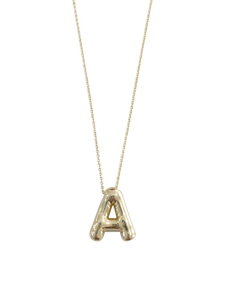 Bubble Initial Necklace (Gold)