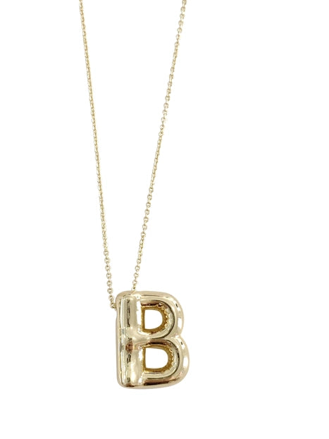 Bubble Initial Necklace (Gold)