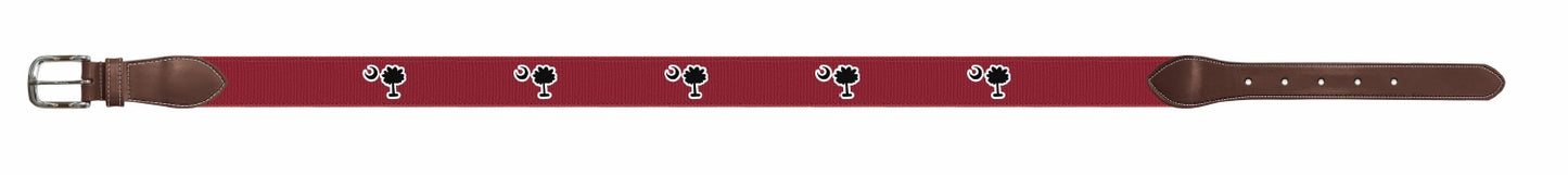 Men's General Univ. of SC Palmetto Needlepoint Belt