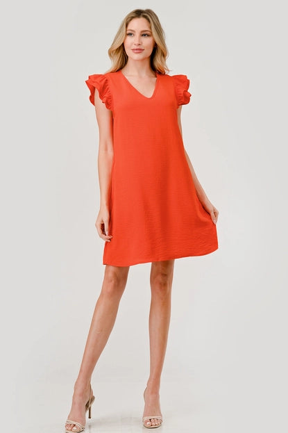 Katie Shift Dress (Orange)