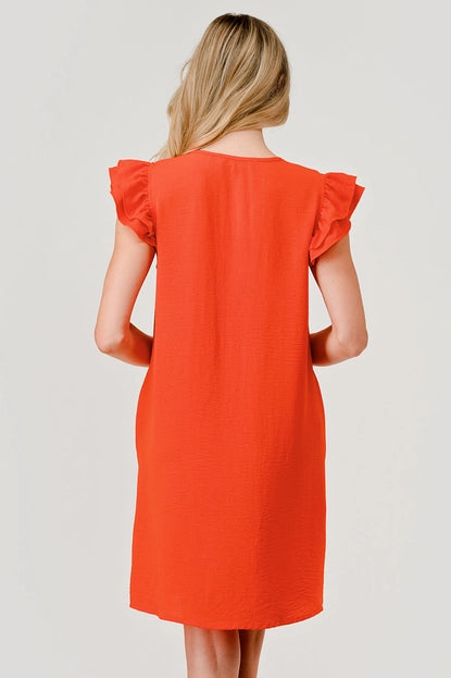 Katie Shift Dress (Orange)