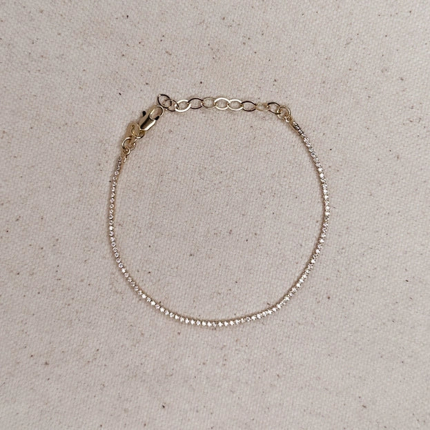 18K Gold Tennis Bracelet {temporarily out of stock}