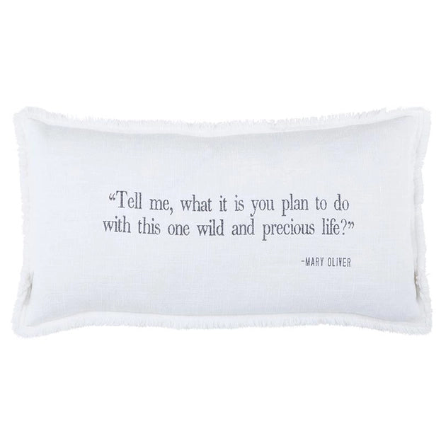 Nursery Pillow with Mary Oliver Quote