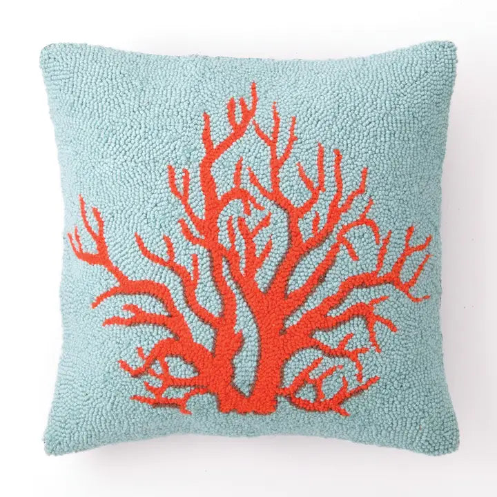 Red Coral Hook Pillow