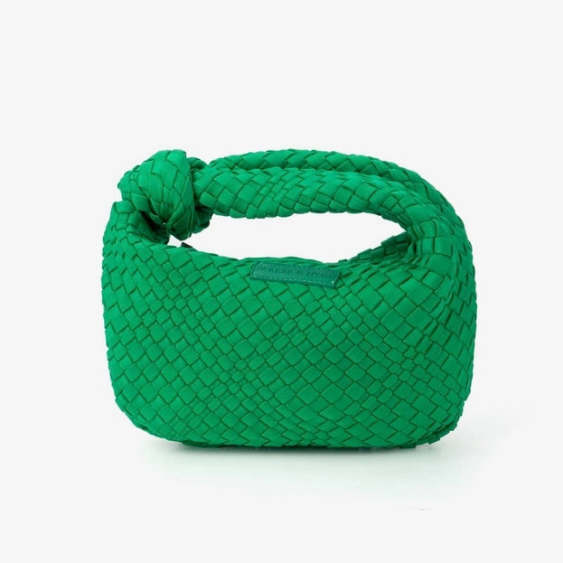 Parker & Hyde Kelly Green Woven Knot Bag