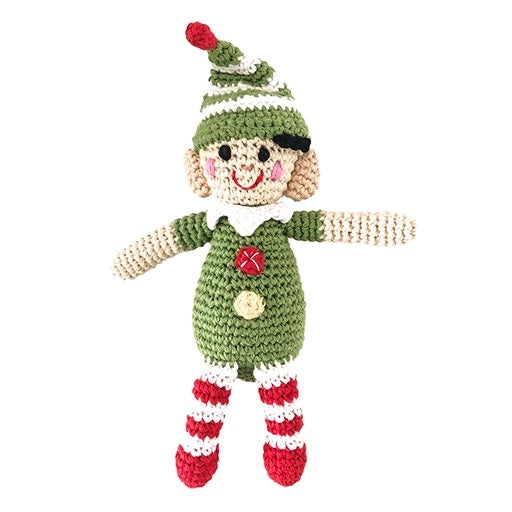 Hand-Crocheted Christmas Elf Doll